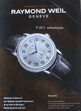PUBLICITE MONTRE RAYMOND WEIL HORLOGERIE GENEVE MAESTRO DE 2011 FRENCH AD WATCH