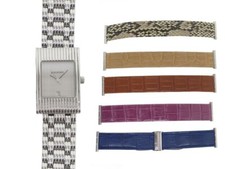 NEUF MONTRE BOUCHERON REFLET MEDIUM 36 MM +6 BRACELETS CROCO & ACIER WATCH 6990€