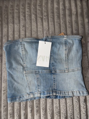 Top bustier jean - top, zara