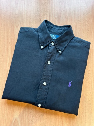 Chemise ralph lauren noir logo - noir,