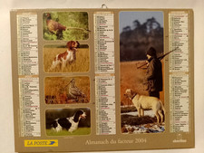 Calendrier des Postes - Almanach PTT  - 36 INDRE - 2004 Chasse Pêche