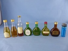 Lot de 7 mignonnettes GRAND ARMAGNAC JANNEAU Clés des ducs alcool et liqueurs