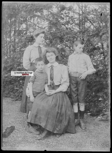 Plaque verre photo ancienne - de,