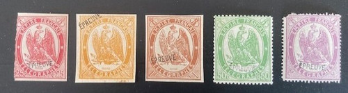 Timbres télégraphes 1868 - timbres,