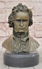 Ludvig Von Beethoven Bronze Buste Sculpture Statue Classique Musique Décor Piano