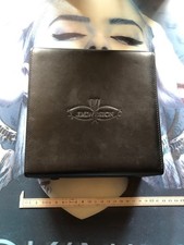 boite a cirage ancienne + brosses JM WESTON " a moustache " en cuir noir vintage