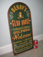 3d Painted Wall Clubhouse GOLF Golfer Wood Bar Man Cave Welcome 19th Beer Sign