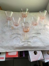 6 verre à cocktail ou martini vintage 19 ème