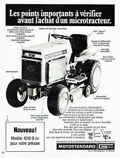 PUBLICITE ADVERTISING  017  1971   le microtracteur  Motostandard