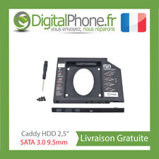 Caddy boîtier HDD 2,5" SATA 3.0 SSD 9.5mm pour Apple Macbook pc portable TVA