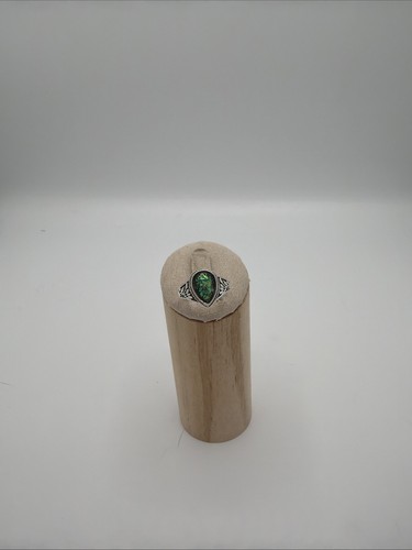 Bague argentée ovale verte - argentée,