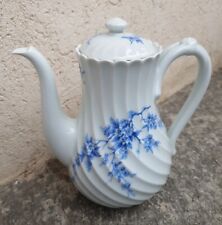 Ancienne Cafetière en porcelaine Limoges Haviland - Cerisier bleu - Cotes torses