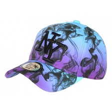 Casquette NY Bleue et Violette