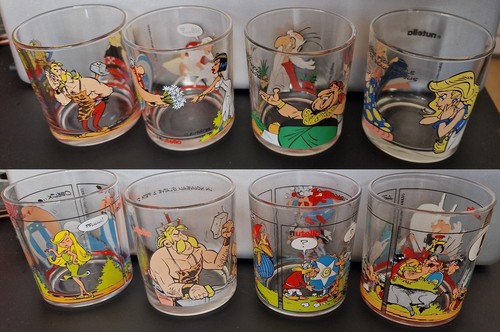 Lot verres nutella asterix - lot, 8