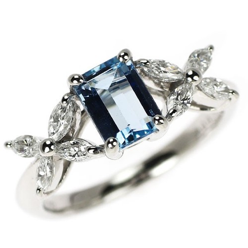 Bague diamant aigue marine - diamant, aigue-marine