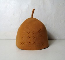 ancienne chéchia en feutre mourtarde chapeau vintage bibi coiffe