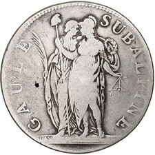 [#1280379] Republic of Piedmont (Subalpine Gaul), 5 Francs, An 10, Turin, Silver