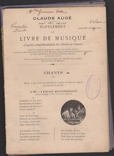 ANCIEN CARNET SUPPLEMENT AU