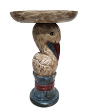 Pelican Table Hand Carved Fish