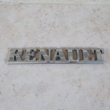 RENAULT monogram emblem badge sign car old automobile France plastic silver #2