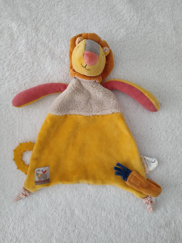 Doudou plat lion - , jaune