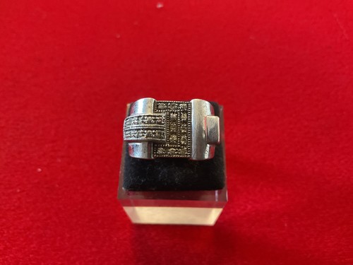 Bague tank art déco argent - , et