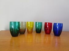 6  Verres à Eau / Orangeade Murano de différentes couleurs
