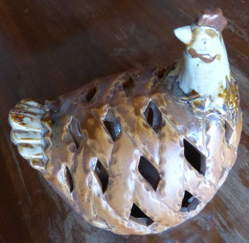 Belle poule ceramique - poule,