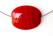 Cornaline Rouge de 47,935 ct - Ras du Cou Acier Inoxydable