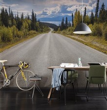Murale Décorative Papier Photo Route Vers Le Lac 12x8 Pieds Chambre D'Adolescent