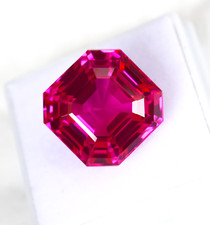 Nouvelle pierre précieuse en vrac certifiée coupe asscher saphir rose naturel...