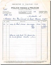 Facture Police frères &