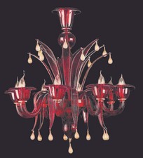 Lustre Vénitien En Verre De