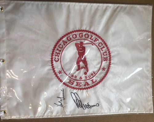 Golf flag signed chicago - golf,