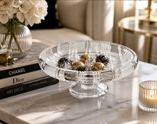 mikasa crystal pedestal bowl