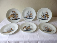 Série 6 assiettes porcelaine
