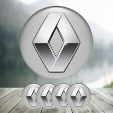 4x 60mm GRIS Centre Roue Insignes Capuchon De Moyeu Capuchons Jante Pour Renault