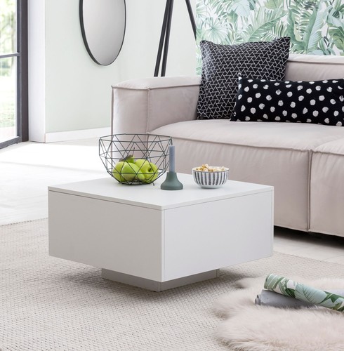 Finebuy table basse blanc - table,