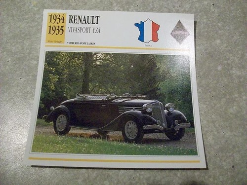 Carte fiche auto renault - carte,