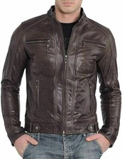 Veste de course en cuir pur