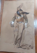 Aquarelle originale Soldat