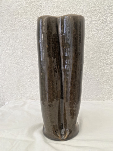 Vase grès émaillé vert - vase,