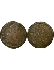 France Louis XIV - Liard au