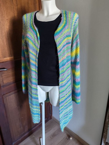 Cardigan acrylique fil - en,