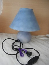 LAMPE DE CHEVET PIED  BOULE EN BOIS +  FIL+ INTERRUPTEUR +AMPOULE VINTAGE 1970