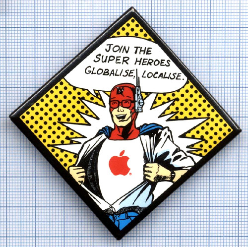 Pin badge vintage apple - no, pin's