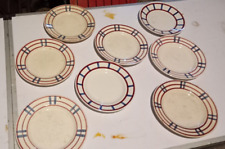 CREIL & MONTEREAU, Gien  DÉCOR BÉARN LOT DE HUIT  ASSIETTES A DESSERT