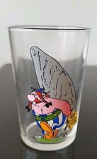 VERRE A MOUTARDE SÉRIE ASTÉRIX OBELIX PORTE UN MENHIR 1968 -  Dargaud