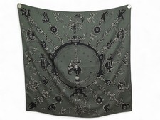 FOULARD HERMES SERIO LUDERE ELEPHANT CARRE 90 CM EN SOIE GRISE SILK SCARF 530€