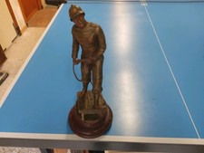 Régule A Patine Médaille Sculpteur Allemand Henry Weiss Sapeur Pompier De La...